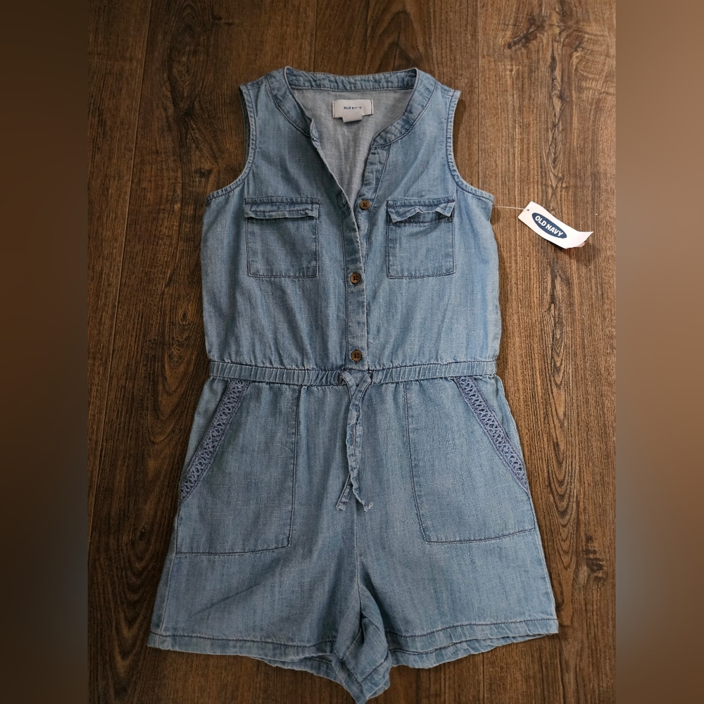 Size 5 Old Navy Chambray romper